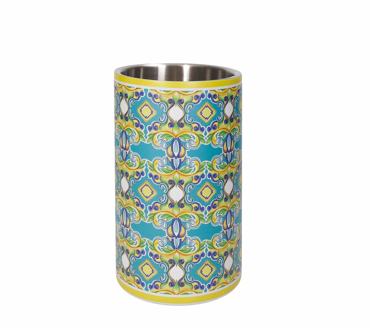 Racitor sticla de vin, Citrus Yellow edge, Brandani, 12x19 cm, inox - imagine 3